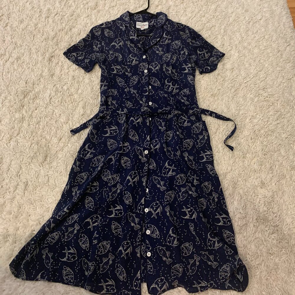 HVN Silk Shirt Dress